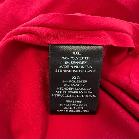 New Norma Kamali Sweetheart Neckline Wrap Dress Red Bodycon Sz XXL - Picture 7 of 7